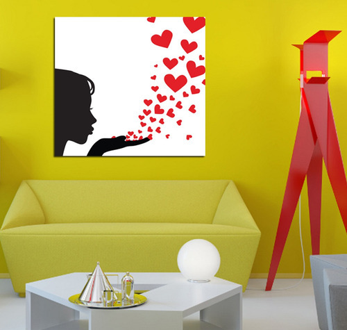 Vinilo Decorativo 60x60cm Corazones San Valentin Amor Love