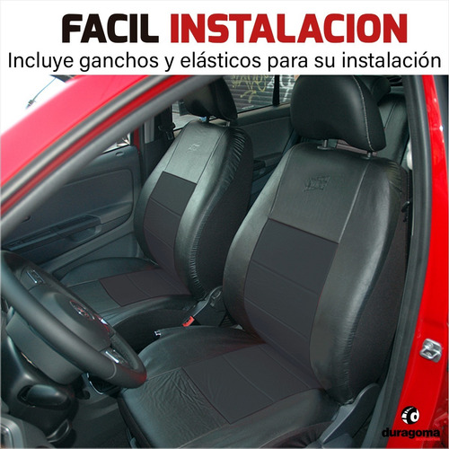Fundas Cubre Asientos Acolchado Eco Cuero P/ Gol Fox Trend