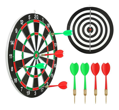 Juego De Dardos Tiro Al Blanco Reversible Madera