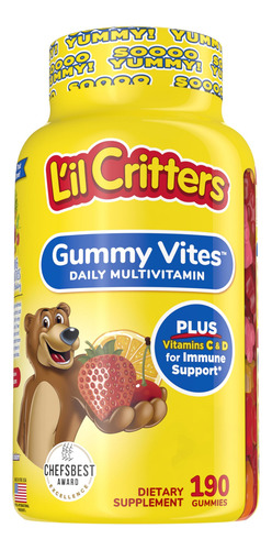 Suplemento Multivitamínico Lil Critters Gummy Vites Para Niñ