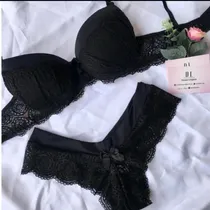 Comprar Lingerie Conjunto Calcinha E Sutiã De Renda Luxo