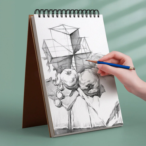 Set De 2pcs Cuaderno Dibujo O Papel Para Acuarelacon Lápiz Color Negro