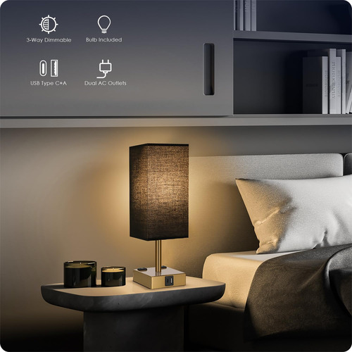 Lámpara De Noche Usb Con Control Táctil Para Dormitorio