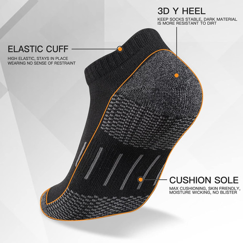 Calcetines De Corte Bajo Con Cojín Que Absorben La Humedad