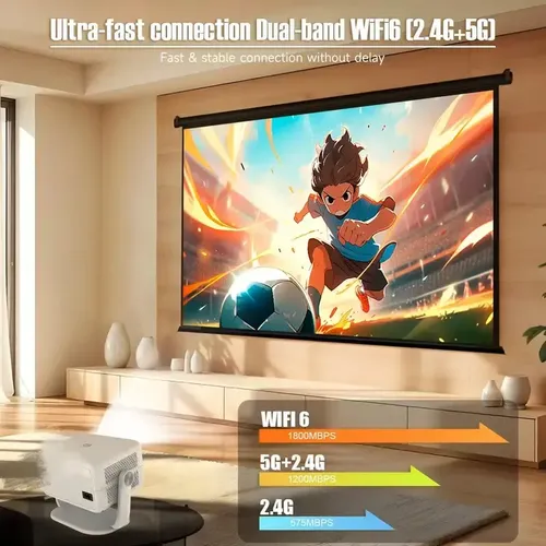 Projetor Magcubic L018 4k Hd Android 11 1080p Wifi6 650ansi Branco