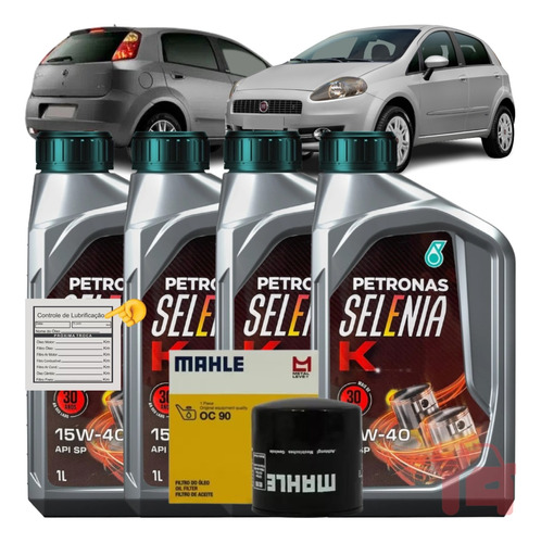 Kit Troca De Óleo Selenia 15w40 Fiat Punto 1.8 8v Motor Gm