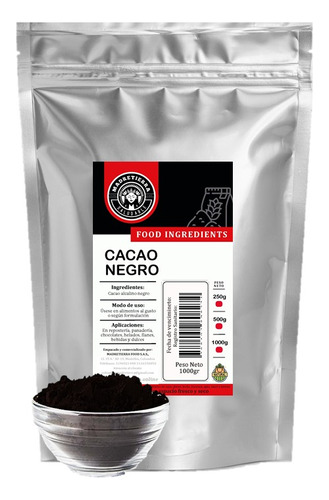 Cacao Negro X1000g En Polvo - g a $65