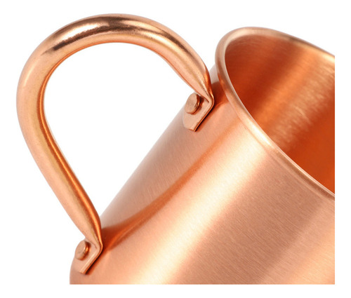 2 Tazas Moscow Mule De Cobre Puro, Lisa, Sin Interior