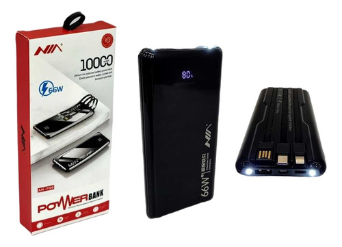 Power Bank 10.000mah Pantalla Cable V8 Tipo C Usb