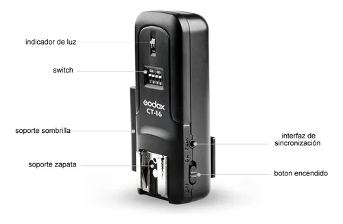 Godox Kit De Disparador De Radio Inalámbrico Ct-16