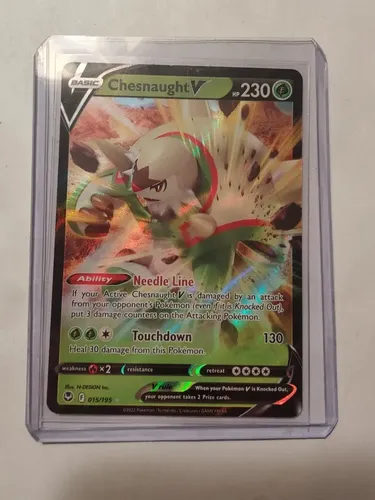 Chesnaught V Original Con Doble Proteccion Pokemon Tcg | MercadoLibre