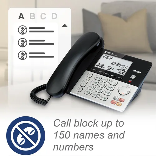 Teléfono Con Cable/inalámbrico Vtech Vg208-4 Dect 6.0 4 Auri