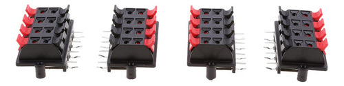// Terminales De Altavoz Tipo Push 8 Vías 2 Filas