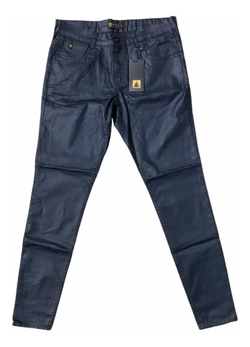 Calça imita hotsell couro masculina