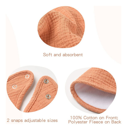 Baberos Suaves Y Absorbentes Para Bebés De 8 Piezas