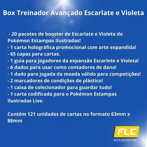 Box Coleção Treinador Avançado Koraidon ou Miraidon Escarlate e Violeta