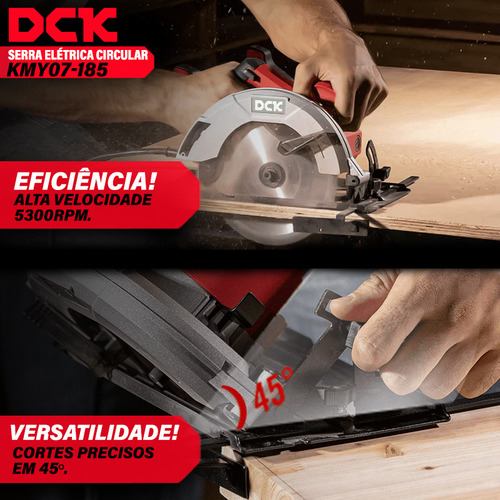 Serra Circular Elétrica Madeira 7 Pol 185mm 1500w 220v Dck