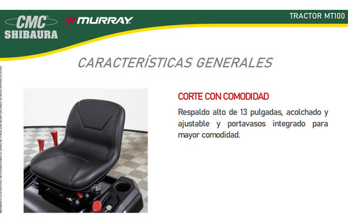 Minitractor Cortacesped Cmc 19hp 107cm Corte Tipo Mtd Murray