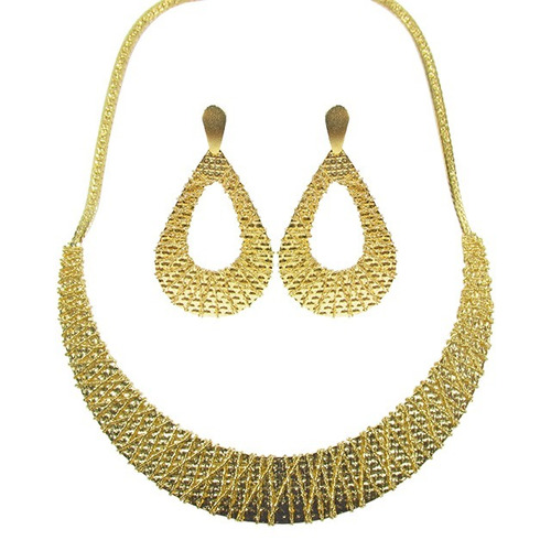 Conjunto Feminino Semijoia Aramado Banho Ouro