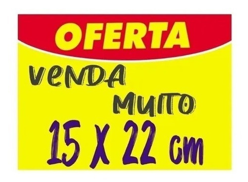 Cartaz Oferta Gôndola Mercado 15 X 22cm  - 100 Unidades