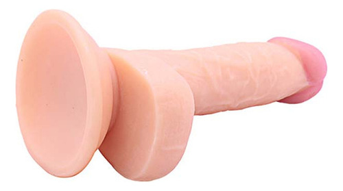 Pene realista con ventosa y glande de 18,5 cm