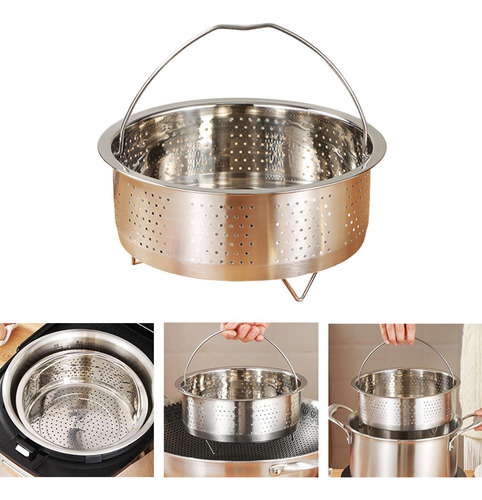 Cesta De Vapor De Aço Inoxidável Panela De Arroz 20x9,5cm