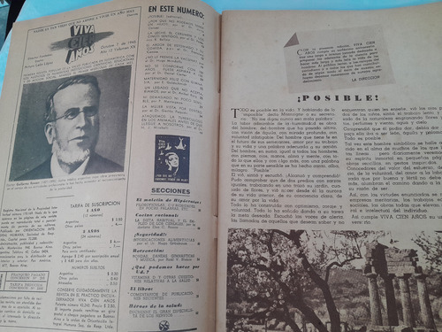 Revista Viva Cien Años Maternidad Tuberculosis 1945 N1 (Usado)
