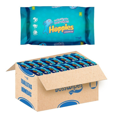 Toallitas Húmedas Para Bebe Hoppies 10 Paquetes