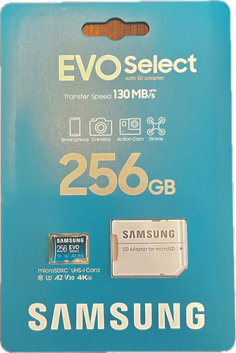 Samsung Evo Select 256 Gb Velocidad 130 Mb/s + Regalo