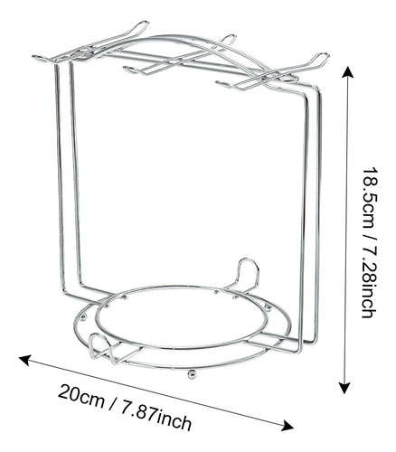Soporte Para Tazas De Acero Inoxidable, Estante De Plata