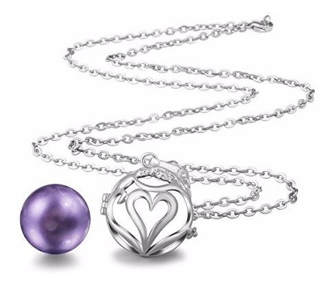 Imagen 2 de 9 de Collar Llamador Eudora Love Mom Harmony Bola Angel Chime Cal