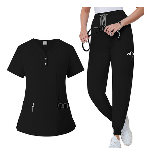 Conjuntos De Ropa De Trabajo Con Uniforme Médico Para Mujer