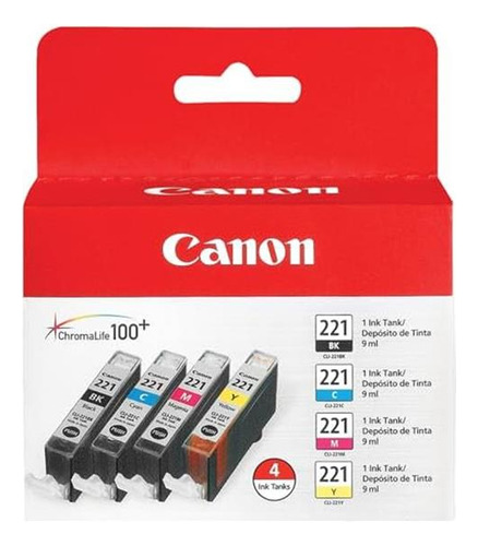 Canon Cli-221 Genuine Four Color Pack, Compatible Con Mp980,