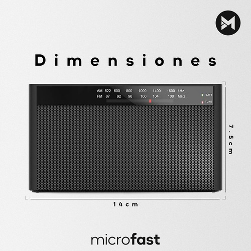 Radio Mini Portátil Analógica Retro Am Fm Entrada Auricular