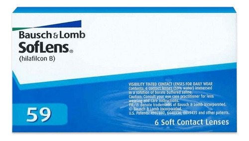 Lentes Contacto Soflens 59 Bausch Lomb 0.00 Positiva 1.50 Hipermetropía
