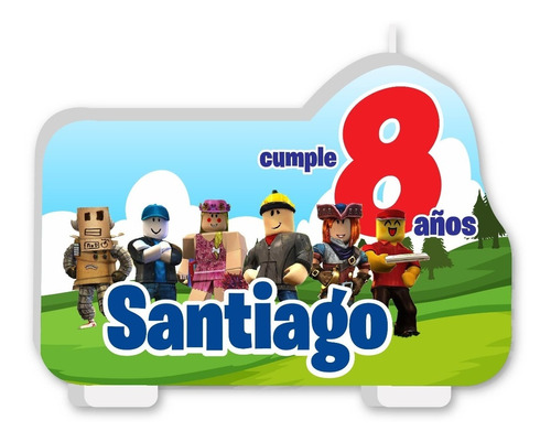 Vela De Cumpleaños Roblox Niños Y Niñas Personalizadas