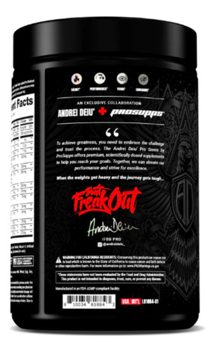 Prosupps Pro Series Infinite Pre Workout 40 Servicios Sabor Limonada Mora Azul