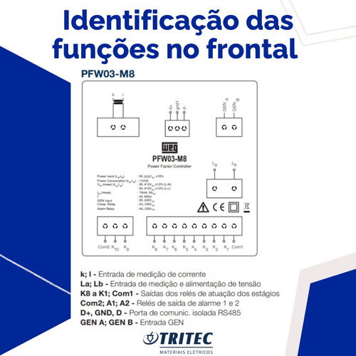 Controlador Fator De Potencia Pfw03-m8 120-510v 8/est. Weg
