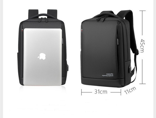 Imagen 6 de 10 de Mochila Impermeable Negocios Laptop 15.6 Hombres Usb