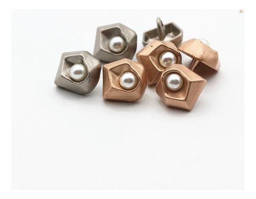 2 X 2x10 Uds Botones De Perlas Sujetadores De 2 Piezas