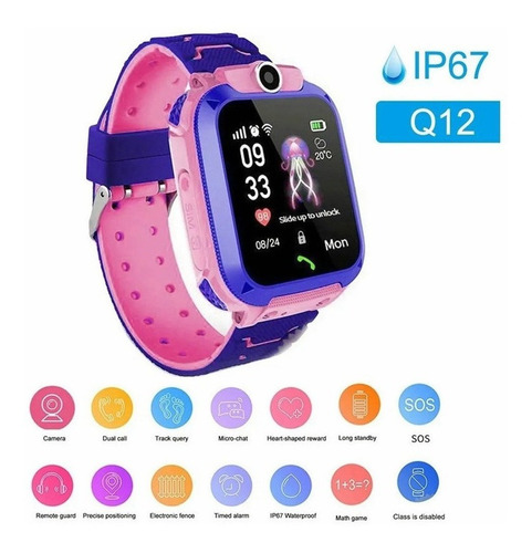 Q12 Niños Inteligente Reloj Ip67 Impermeable Pantalla Táctil