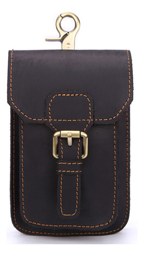 Bolso Cintura De Hombre Moda Cuero Genuino Portacelular