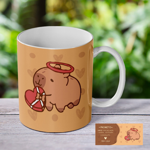Plantillas Sublimación San Valentin Tazas Capibara Diseño
