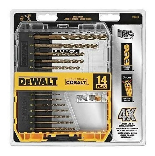  Juego De Brocas Industriales De Cobalto Dewalt 