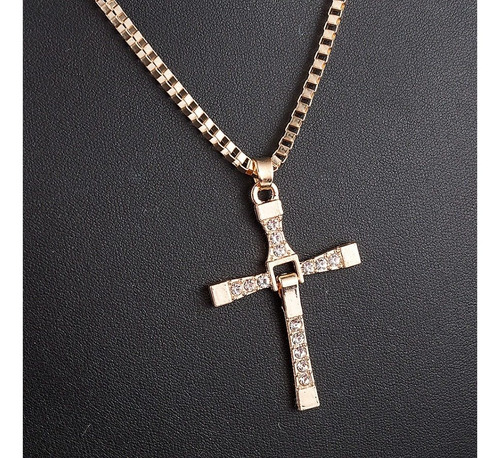 Imagen 2 de 7 de Collar Colgante Toreto Cruz Toretto Cadena