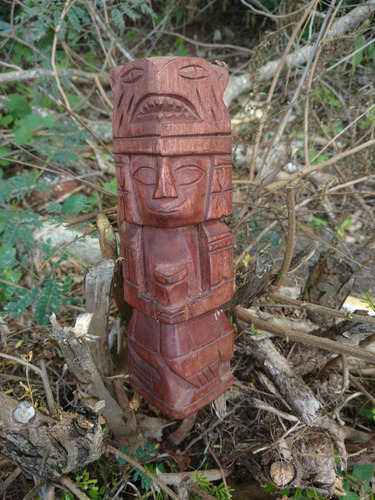 Mayanshop. Totems Mayas De Madera Talladas A Mano