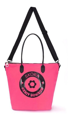 Cartera Mujer Playero Blason Tira 31700 Skora Color Fucsia