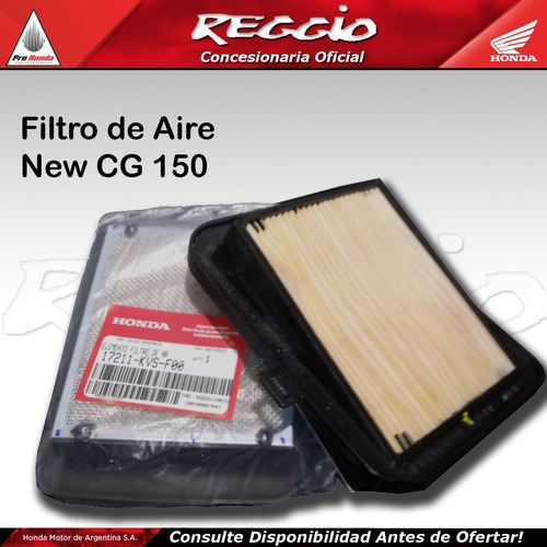 Filtro De Aire Honda New Cg 150 Titan Original - Reggio