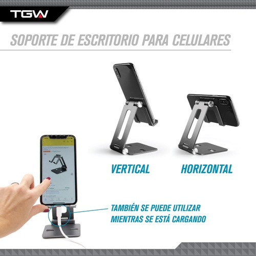 Imagen 6 de 10 de Soporte De Escritorio Para Celulares Tagwood
