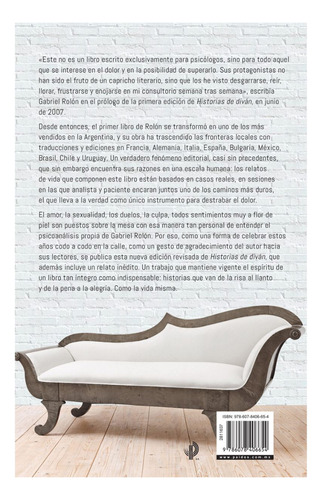 Libro Historias De Diván Editorial Booket De Gabriel Rolón